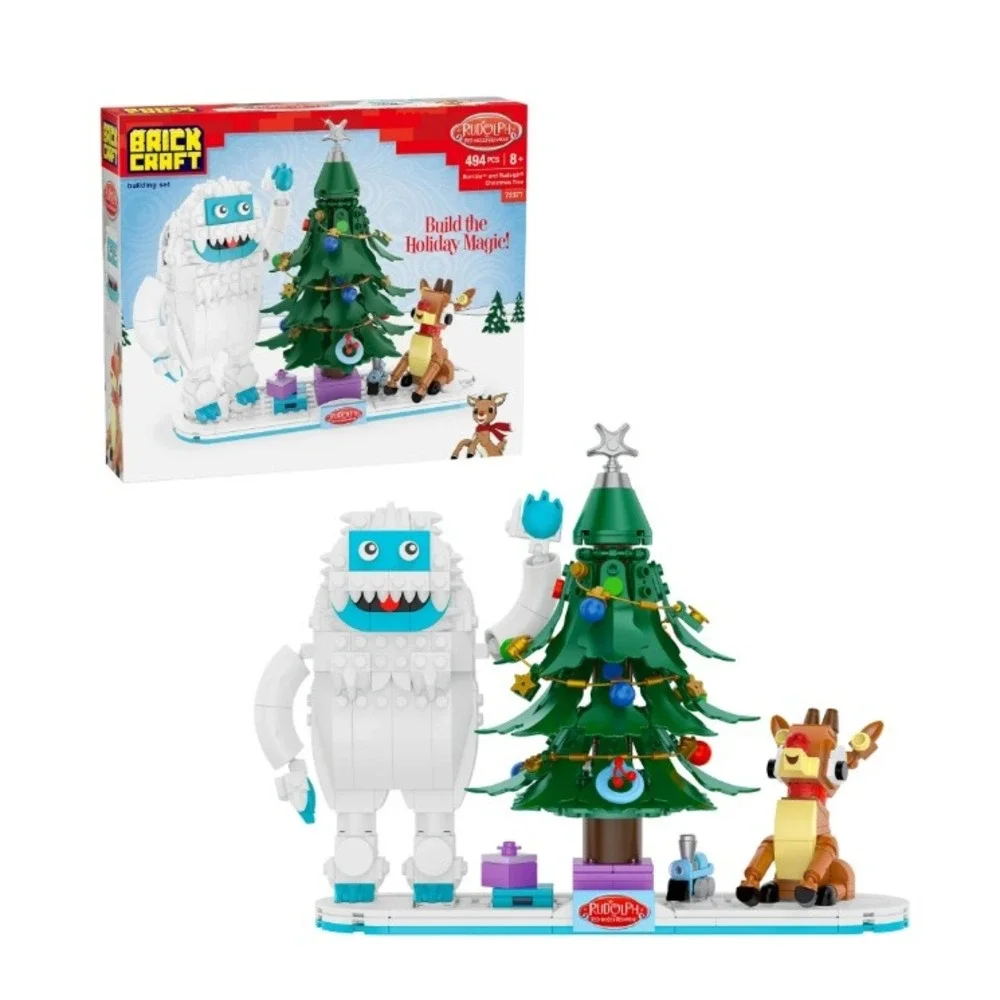 Brick Craft Rudolph & Bumble Holiday Magic Building Set – 586 pcs Christmas Gift